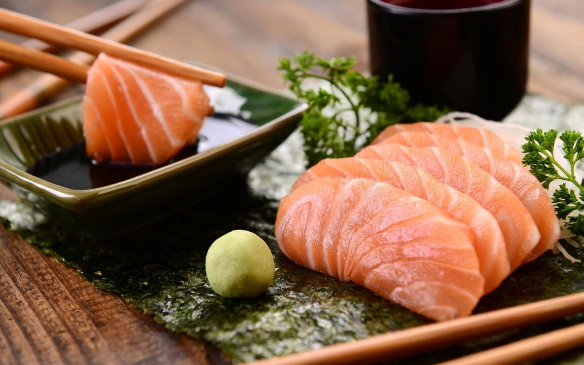 Fisch ist eines der Grundnahrungsmittel der japanischen Ernährung, mit Ausnahme von fetthaltigen Sorten wie Lachs. 